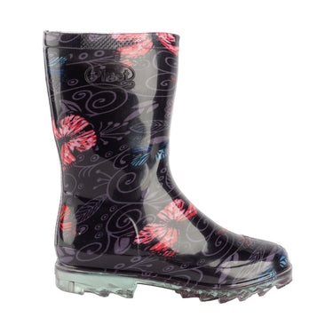Botas para Lluvia de Plástico Fratello Color Negro para Niña MARIPOSAS