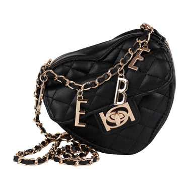Bolsa de Mano en Forma de Corazón Bebe Color Negro para Mujer SOLANA