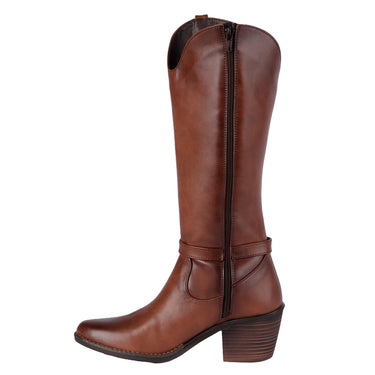 Fratello Botas Vaqueras Altas Color Café Para Mujer 0001