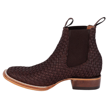 Botín Vaquero Fratello De Piel Color Café Para Hombre B380