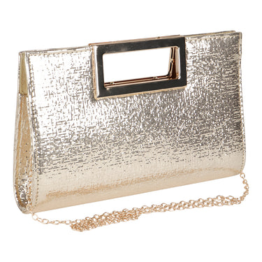 Bolso de Mano Fratello Color Oro Ingles para Mujer MD-6290