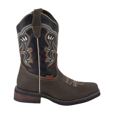 Botas Vaqueras en Piel Autentica Fratello Color Verde para Hombre 0140