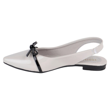 Flats De Tacón Ancho Fratello Color Blanco Para Mujer 0306