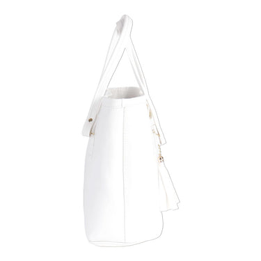 Bolso Tote Fratello Color Blanco Para Mujer Bn072 Blanco Lisa Oro