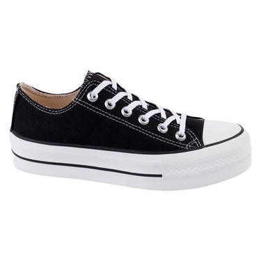 Tenis Casual de Lona Fratello Color Negro para Mujer 0815