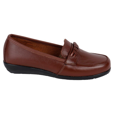 Zapato Confort De Piel Fratello Color Coñac Para Mujer 0421