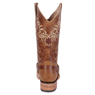 Botas Vaqueras De Piel Color Miel Fratello Para Mujer 1014