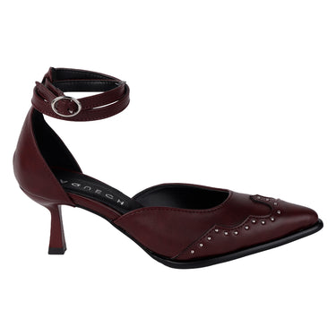 Zapatilla Cerrada Color Vino Maquech Para Mujer 4053