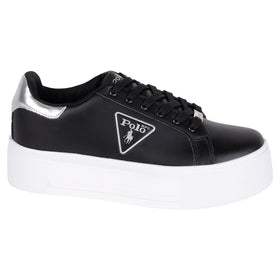 TENIS POLO HPC - 4038 - NEGRO PLATA - 22/26
