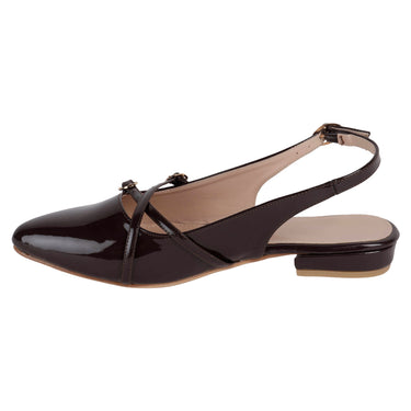 Flats De Tacón Ancho Fratello Para Mujer Color Negro 1315