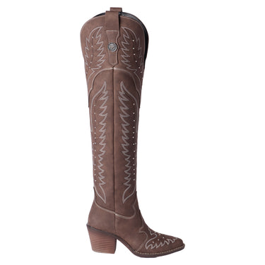Bota Vaquera Fratello Color Cafe Claro Para Mujer 1020