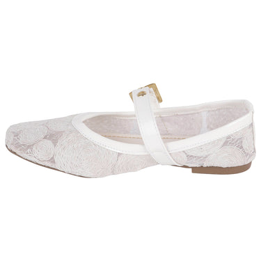Flats De Hebilla Fratello Color Blanco Para Mujer 6008
