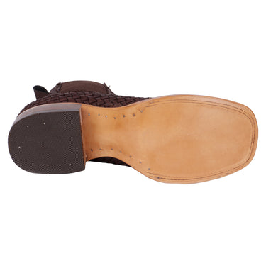 Botín Vaquero Fratello De Piel Color Café Para Hombre B380