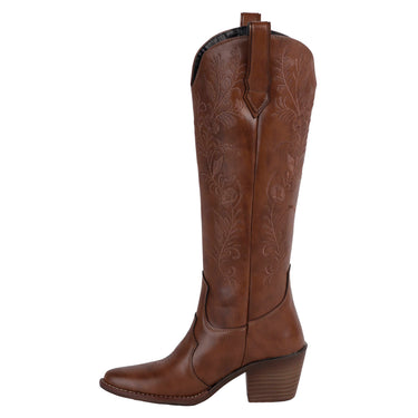 Botas Vaqueras Tubo Alto Color Tan Fratello Para Mujer 1024