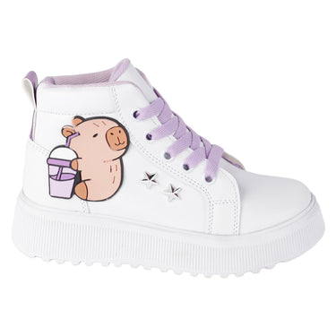Tenis Casuales Color Blanco Fratello Para Niña 0408