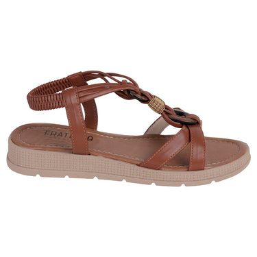 Sandalia Casual Fratello Color Café Para Mujer 0323