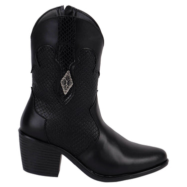 Botines Vaqueros Color Negro Fratello Para Mujer 0600