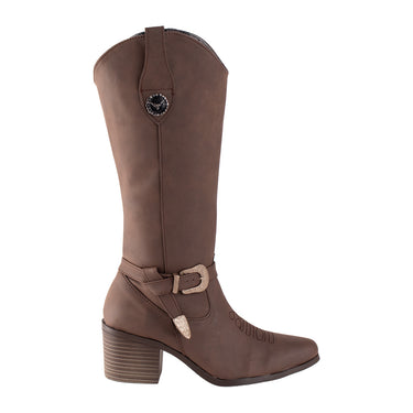 Botas Vaqueras Fratello Color Moka Para Mujer 9865