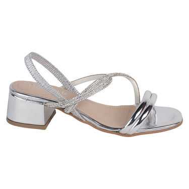 Zapatillas Elegantes Descubiertas Fratello Color Plata para Mujer 12002