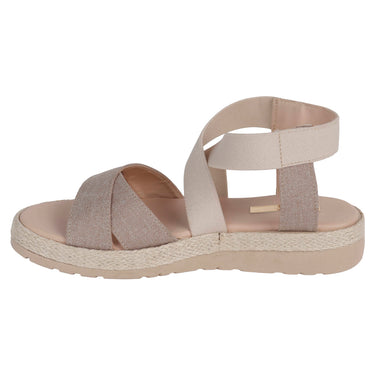 Sandalias Casuales Fratello Color Beige Para Mujer 0313