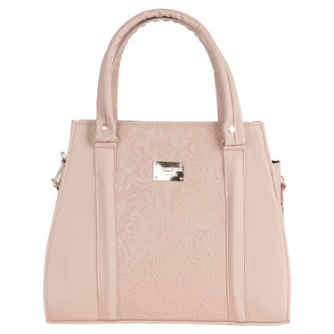 Bolso Tote Fratello Color Nude Para Mujer Bn103 Grab Nude Floreado Níquel