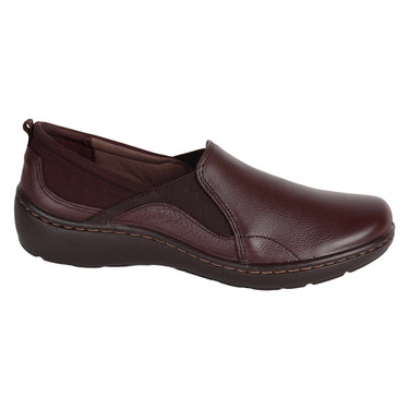 Zapato Confort De Piel Flexi Color Café Para Mujer 138104
