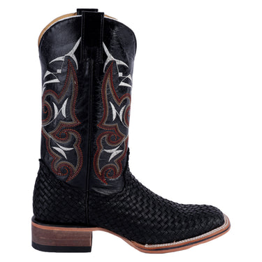 Botas Vaqueras De Piel Color Negro Fratello Para Hombre 0380