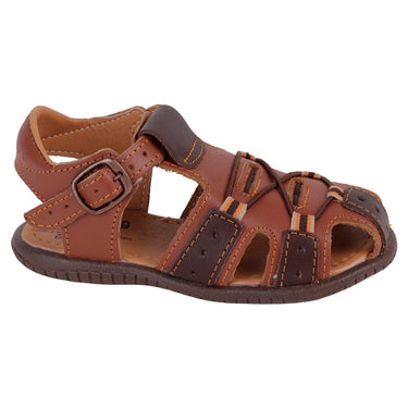 Sandalias De Piel Fratello Color Café Para Niño 0590