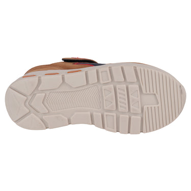 Tenis Urbano Con Gancho y Bucle Yuyin Color Cajeta para Niño 26120