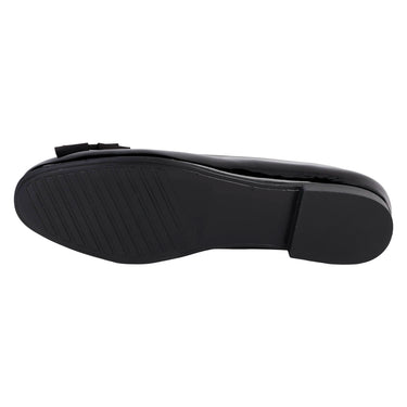 Flats Casuales Moño Fratello Color Negro Para Mujer 0289