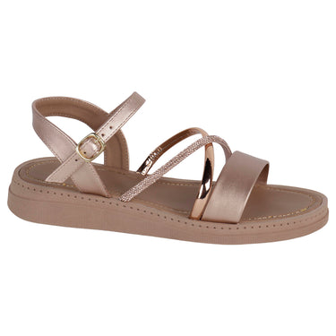 Sandalias Casuales Fratello Color Oro Rosado Para Mujer 0210
