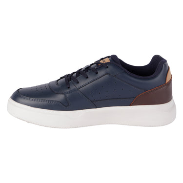 Tenis Casuales De Piel Color Azul Marino Court Para Hombre A674