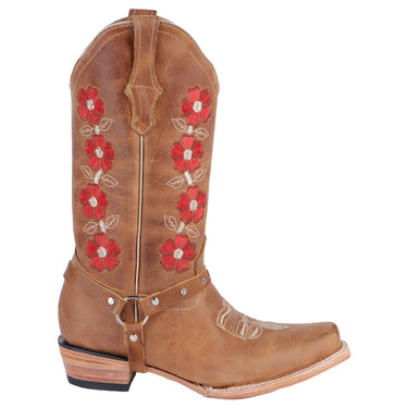 Botas Vaqueras Color Miel Fratello Para Mujer 1050