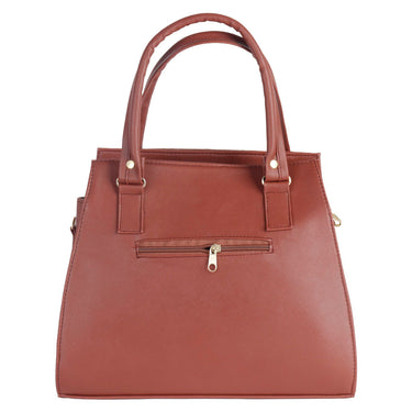 Bolso Tote Fratello Color Coñac Para Mujer Bn103 Grab Marrón Floreado Oro