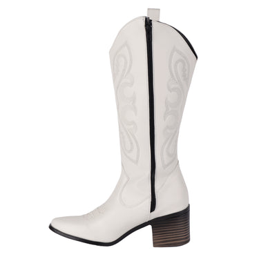 Botas Vaqueras Fratello Color Latte Para Mujer 2030