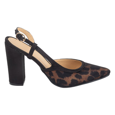 Zapatillas Animal Print Destalonadas Fratello Color Negro para Mujer TIGRESA