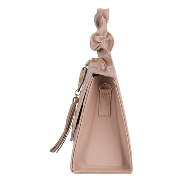 Bolso Crossbody Fratello Color Nude Para Mujer Bela Grab Nude Floreado Oro