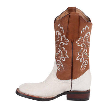 Botas Vaqueras Pelo De Res Fratello Color Blanco Mujer 1000