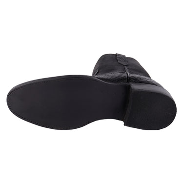 Botas Vaqueras Color Negro Fratello Para Hombre Oval Cierre