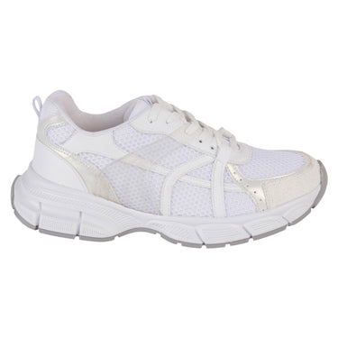 Tenis Deportivo Suela Alta Fratello Color Plata Para Mujer 7050