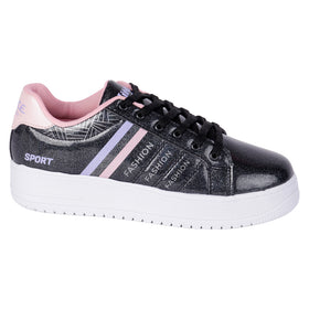 TENIS Fratello - 0602 - NEGRO METALICO ROSA - 23/26