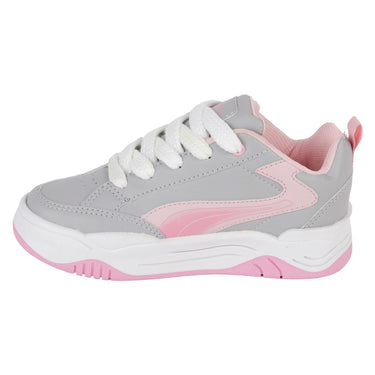 Tenis Urbano Fratello Color Gris Con Rosa Para Niña 0070
