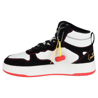 Tenis Urbano de Bota Charly Chapulín Colorado Color Blanco con Negro para Hombre 1038232