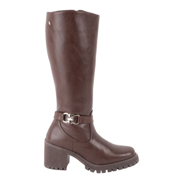 Botas Casuales de Caña Alta Fratello Color Café Oscuro para Mujer 3816