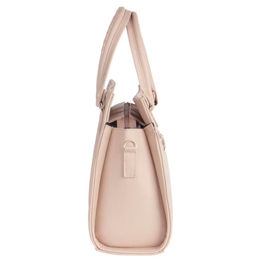 Bolso Tote Fratello Color Nude Para Mujer Bn103 Grab Nude Floreado Níquel