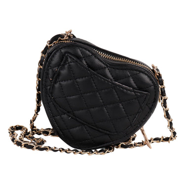 Bolsa de Mano en Forma de Corazón Bebe Color Negro para Mujer SOLANA