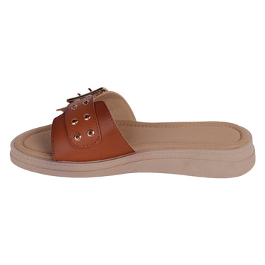 Sandalias Destalonadas Fratello Color Tan Para Mujer 0297