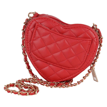 Bolsa de Mano en Forma de Corazón Bebe Color Rojo para Mujer SOLANA