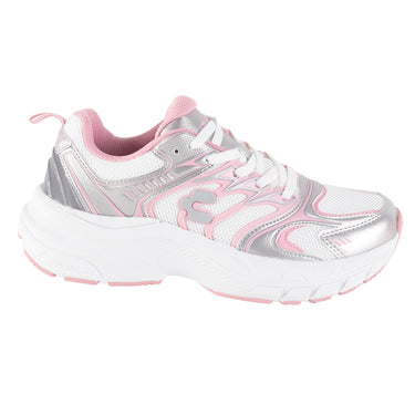 Tenis Deportivos Charly Color Blanco Plata Para Mujer 1043318