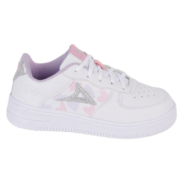 Tenis Deportivo Pirma Color Blanco Con Rosa Para Niña 5002